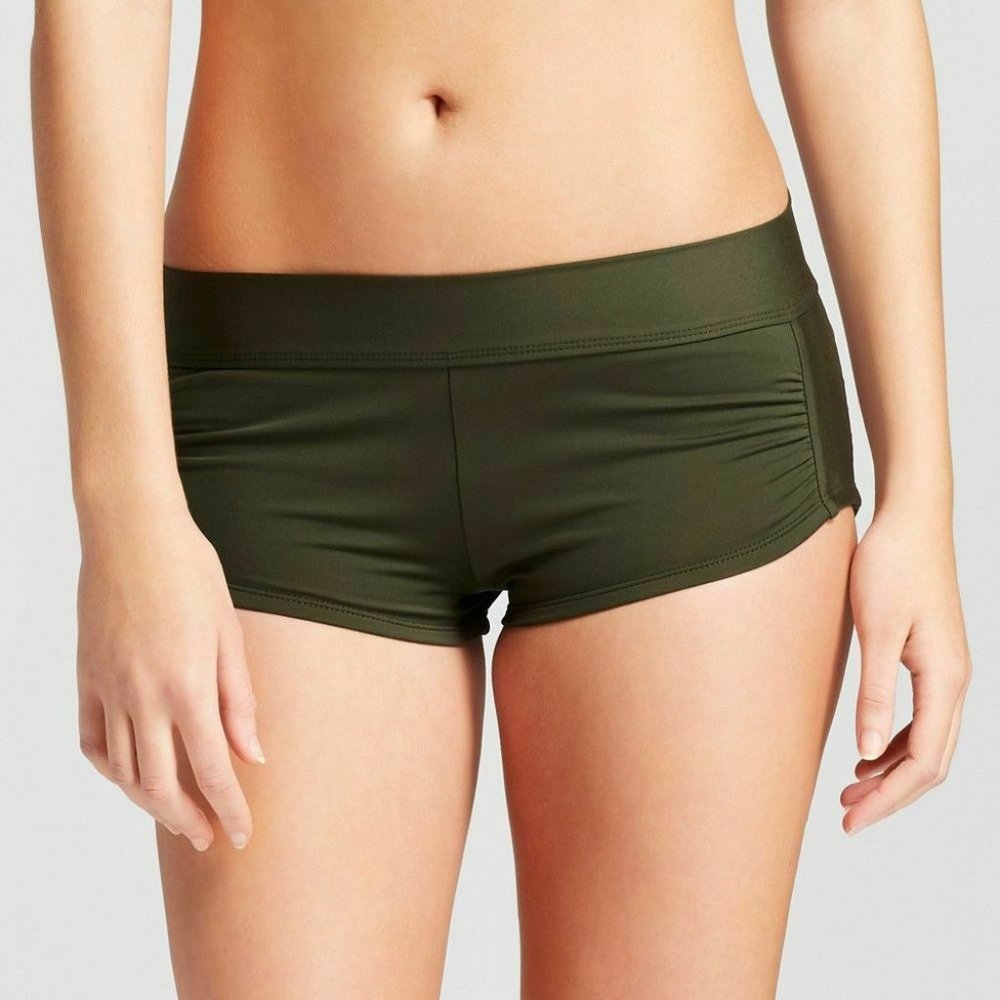 Women's Shortsie Swim Shorts - Olive (Green)